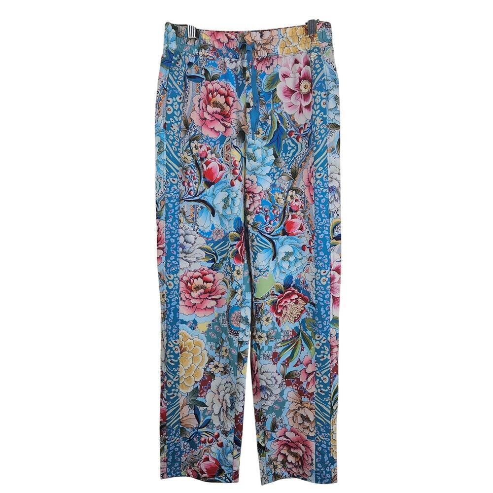 Johnny Was Active Prisma Straight Leg Spring‎ Floral Track Pant Size Xsmall